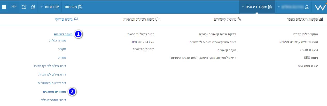 איתור דוח מתחרים מסוכנים